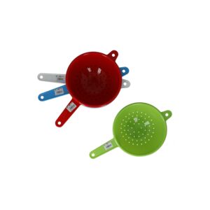 Moplen Round Shaped Colander with Handle Assorted Color Moplen Round Shaped Colander with Handle Assorted Color